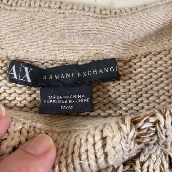 ARMANI exchange pullover chunky knit sweater size medium - Picture 7 of 11